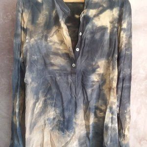 Tina + Jo Hand Dye Leland Henley Anthropologie Top Hand Dyed Size Small